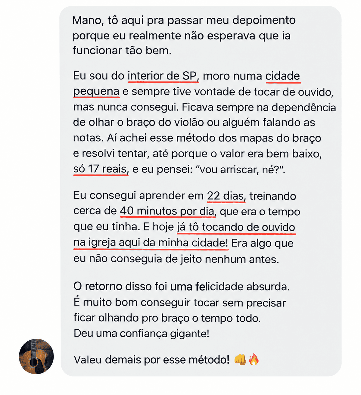 Depoimento sobre os mapas do violão